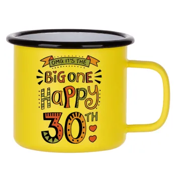Big one Happy 30th, Κούπα Μεταλλική εμαγιέ ΜΑΤ Κίτρινη 360ml
