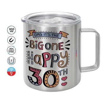 Big one Happy 30th, Mug Stainless steel double wall 300ml