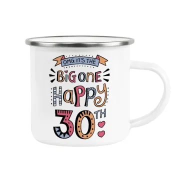 Big one Happy 30th, Κούπα Μεταλλική εμαγιέ λευκη 360ml