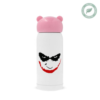 The joker smile, Ροζ ανοξείδωτο παγούρι θερμό (Stainless steel), 320ml