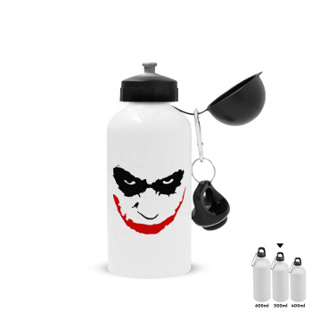 The joker smile, Metal water bottle, White, aluminum 500ml