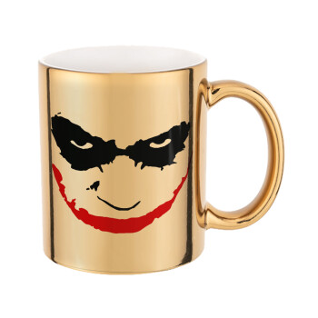 The joker smile, Mug ceramic, gold mirror, 330ml