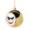 Golden Christmas tree ball ornament 8cm