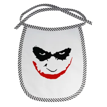 The joker smile, Σαλιάρα μωρού αλέκιαστη με κορδόνι Μαύρη