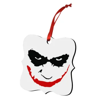 The joker smile, Στολίδι Χριστουγεννιάτικο στολίδι polygon ξύλινο 7.5cm