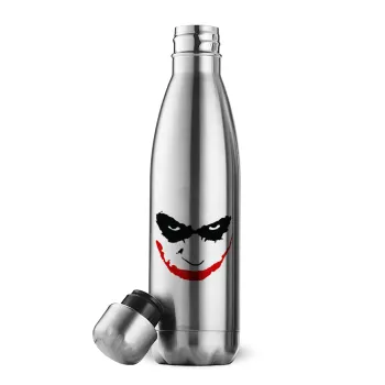 The joker smile, Μεταλλικό παγούρι θερμός Inox (Stainless steel), διπλού τοιχώματος, 500ml