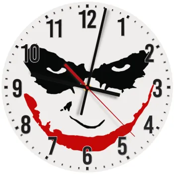 The joker smile, Ρολόι τοίχου ξύλινο (30cm)