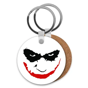 The joker smile, Μπρελόκ Ξύλινο στρογγυλό MDF Φ5cm