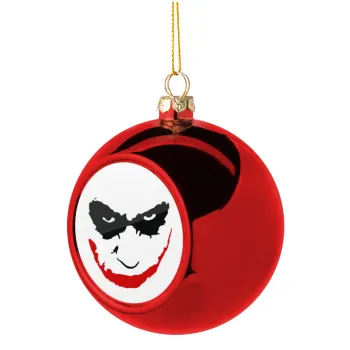 The joker smile, Christmas tree ball Red 8cm