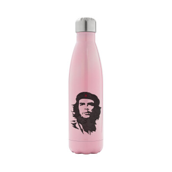 Che Guevara, Metal mug thermos Pink Iridiscent (Stainless steel), double wall, 500ml