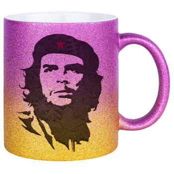 Che Guevara, Κούπα Χρυσή/Ροζ Glitter, κεραμική, 330ml