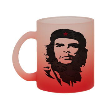 Che Guevara, Κούπα γυάλινη δίχρωμη με βάση το κόκκινο ματ, 330ml