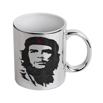 Che Guevara, Mug ceramic, silver mirror, 330ml