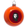 Orange Christmas tree ornament bauble 8cm