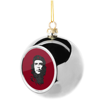 Che Guevara, Χριστουγεννιάτικη μπάλα δένδρου Ασημένια 8cm