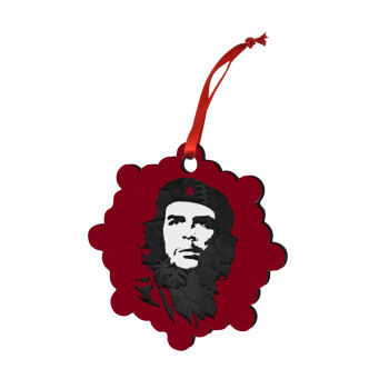Che Guevara, Christmas ornament snowflake wooden 7.5cm