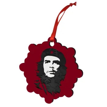Che Guevara, Στολίδι Χριστουγεννιάτικο στολίδι snowflake ξύλινο 7.5cm