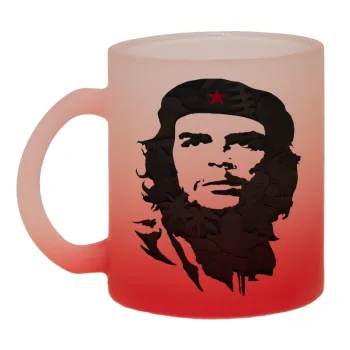 Che Guevara, Κούπα γυάλινη δίχρωμη με βάση το κόκκινο ματ, 330ml