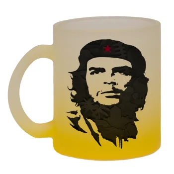 Che Guevara, Κούπα γυάλινη δίχρωμη με βάση το κίτρινο ματ, 330ml
