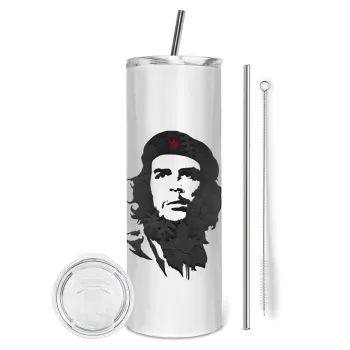 Che Guevara, Tumbler ποτήρι θερμό από ανοξείδωτο ατσάλι 600ml, με μεταλλικό καλαμάκι & βούρτσα καθαρισμού