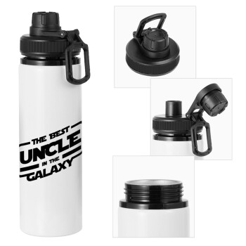 The Best UNCLE in the Galaxy, Metal water bottle with safety cap, aluminum 850ml