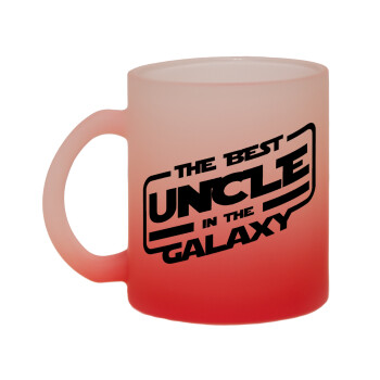The Best UNCLE in the Galaxy, Κούπα γυάλινη δίχρωμη με βάση το κόκκινο ματ, 330ml
