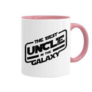 The Best UNCLE in the Galaxy, Mug colored pink, ceramic, 330ml