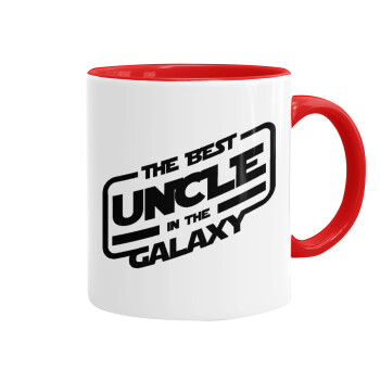 The Best UNCLE in the Galaxy, Κούπα χρωματιστή κόκκινη, κεραμική, 330ml