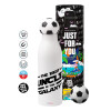 Soccer Metal mug thermos, double wall, 550ml