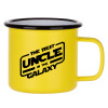 Metallic enamel MATT Yellow cup 360ml