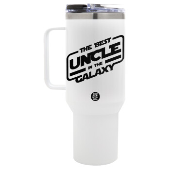 The Best UNCLE in the Galaxy, Mega Stainless steel Tumbler with lid, double wall 1,2L