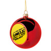 The Best UNCLE in the Galaxy, Χριστουγεννιάτικη μπάλα δένδρου Κόκκινη 8cm