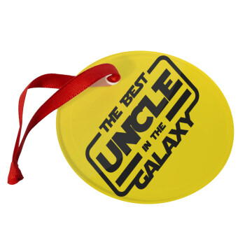 The Best UNCLE in the Galaxy, Christmas ornament glass 9cm