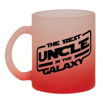 The Best UNCLE in the Galaxy, Κούπα γυάλινη δίχρωμη με βάση το κόκκινο ματ, 330ml