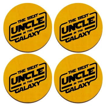 The Best UNCLE in the Galaxy, ΣΕΤ x4 Σουβέρ ξύλινα στρογγυλά plywood (9cm)