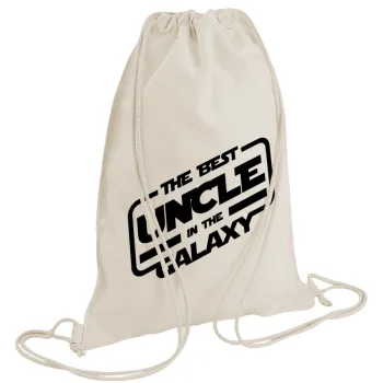The Best UNCLE in the Galaxy, Τσάντα πλάτης πουγκί GYMBAG natural (28x40cm)