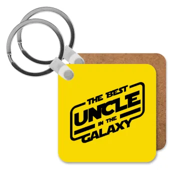 The Best UNCLE in the Galaxy, Μπρελόκ Ξύλινο τετράγωνο MDF