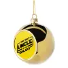 Golden Christmas tree ball ornament 8cm