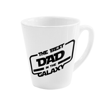 The Best DAD in the Galaxy, Κούπα κωνική Latte Λευκή, κεραμική, 300ml