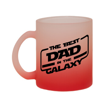 The Best DAD in the Galaxy, Κούπα γυάλινη δίχρωμη με βάση το κόκκινο ματ, 330ml