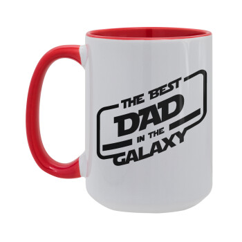 The Best DAD in the Galaxy, Κούπα Mega 15oz, κεραμική Κόκκινη, 450ml