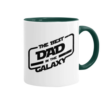 The Best DAD in the Galaxy, Κούπα χρωματιστή πράσινη, κεραμική, 330ml