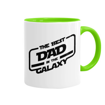 The Best DAD in the Galaxy, Mug colored light green, ceramic, 330ml