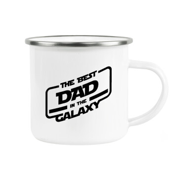 The Best DAD in the Galaxy, Metallic enamel cup white 360ml