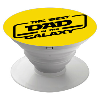 The Best DAD in the Galaxy, Phone Holders Stand  White Hand-held Mobile Phone Holder