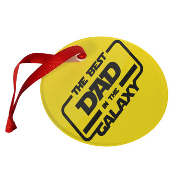 The Best DAD in the Galaxy, Christmas ornament glass 9cm