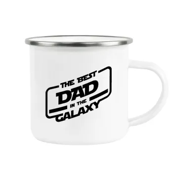 The Best DAD in the Galaxy, Metallic enamel cup white 360ml