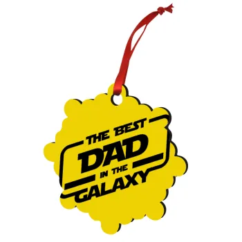 The Best DAD in the Galaxy, Στολίδι Χριστουγεννιάτικο στολίδι snowflake ξύλινο 7.5cm
