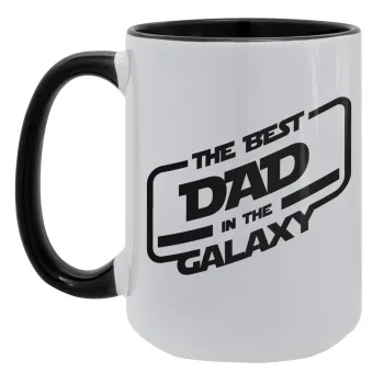 The Best DAD in the Galaxy, Κούπα Mega 15oz, κεραμική Μαύρη, 450ml