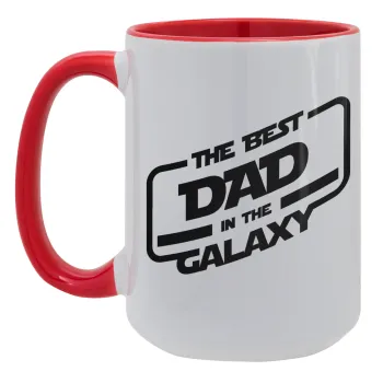 The Best DAD in the Galaxy, Κούπα Mega 15oz, κεραμική Κόκκινη, 450ml